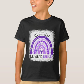 Camiseta Arco-íris Em Agosto Usamos Roxo Conscientização So