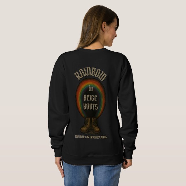 Camiseta ARCO-ÍRIS em BOTAS BEGE (Parte Traseira Completa)