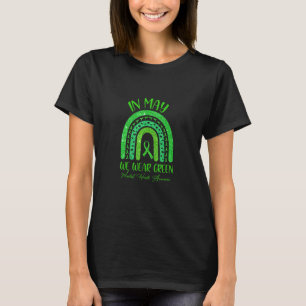 Camiseta Arco-Íris Em Maio Vestimos Saúde Mental Verde Fita