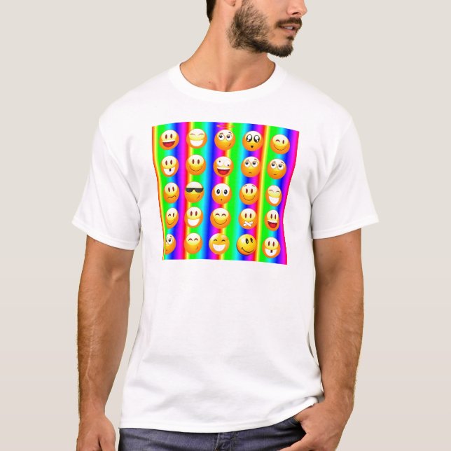 Camiseta arco-íris emoji (Frente)
