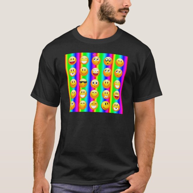 Camiseta arco-íris emoji (Frente)
