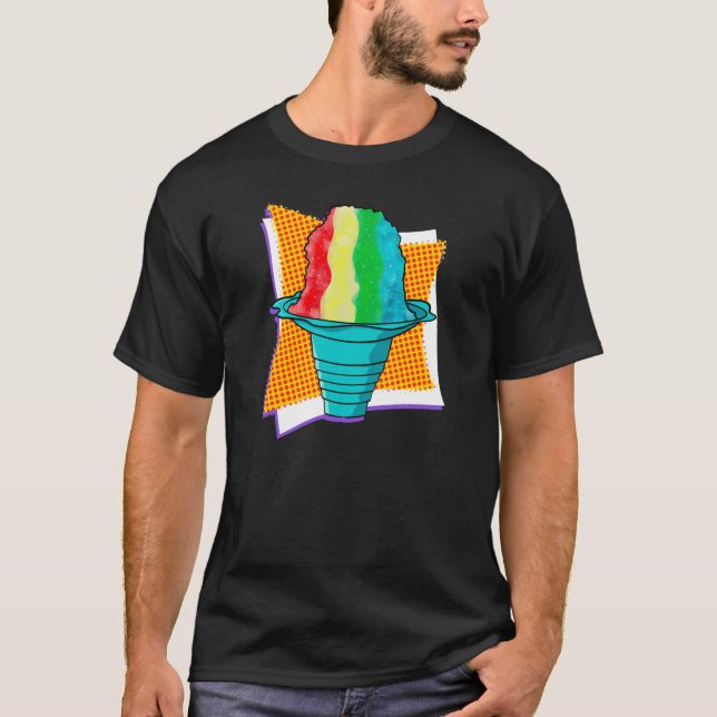 Camiseta Arco-Íris Escavou Gelo Havaiano Ter Neve De Gelo (Frente)
