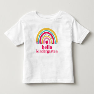 Camiseta Arco-íris escolar Nome personalizado volta às aula