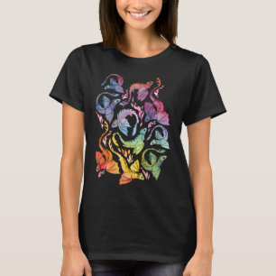 Camiseta Arco-íris escuro de fogo de dragão