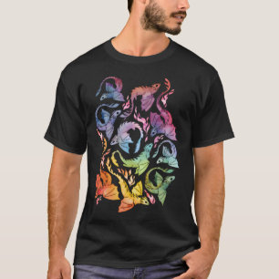 Camiseta Arco-Íris Escuro-Fogo Dragão