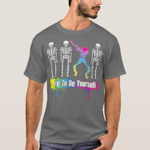 Camiseta Arco-Íris Esqueleto Diferente Orgulho gay LGBTQ Aw