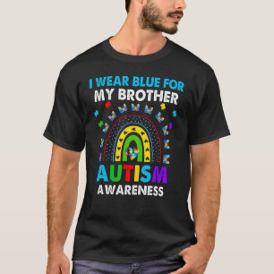 Camiseta Arco-Íris Eu Visto Azul Para Meu Irmão Awarenes Au