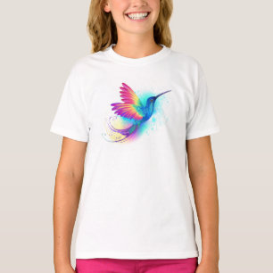 Camiseta Arco-Íris Exótico Hummingbird