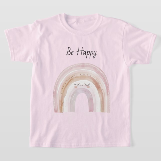 Camiseta Arco-íris Feliz com Cílios (Postura )