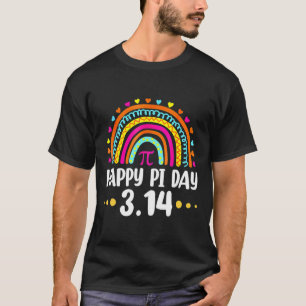 Camiseta Arco-íris Feliz Dia do Pi 3 14 2025 Símbolo do Pi
