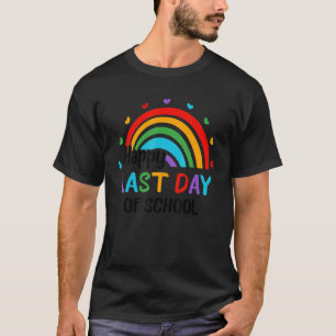 Camiseta Arco-Íris Feliz No Último Dia Do Ensino No Fim Do