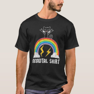 Camiseta Arco-Íris, Gato Fresco, Rocker Heavy Meow Metal Mu