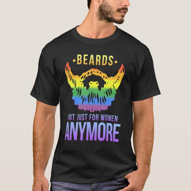 Camiseta Arco-Íris Gay da Barba Lgbtq (Frente)