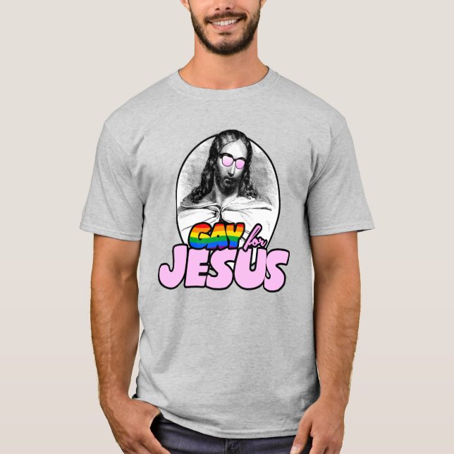 Camiseta Arco-íris Gay para Jesus (Frente)