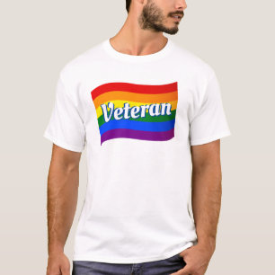 Camiseta Arco-íris gay veterano gay militar LGBT LGBT