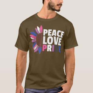 Camiseta Arco-Íris Gênero Fluido Orgulho Lgbtq Girassol