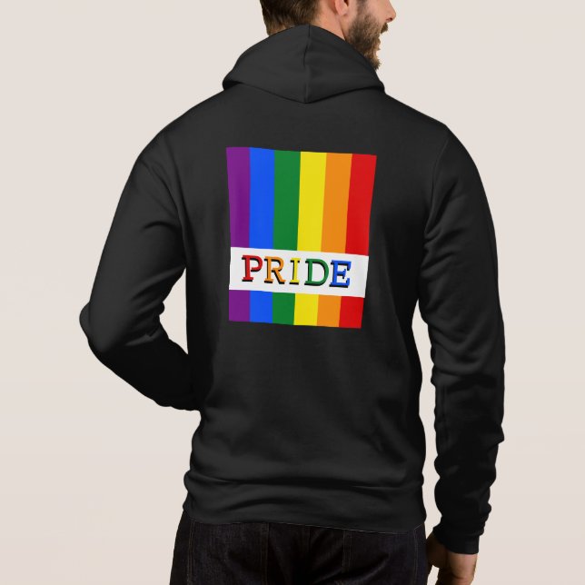 Camiseta Arco-íris Hoodie & LGBT, Moda do Orgulho (Verso)