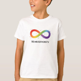 Camiseta Arco-Íris Infinito Símbolo Neurodiversidade Sensib