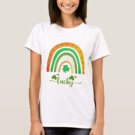 Camiseta Arco-íris Irlandês Sortudo