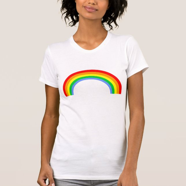 Camiseta Arco-íris Kawaii Rave (Frente)
