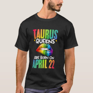 Camiseta Arco-Íris Lábios Taurus Queens Aniversário Sinal Z