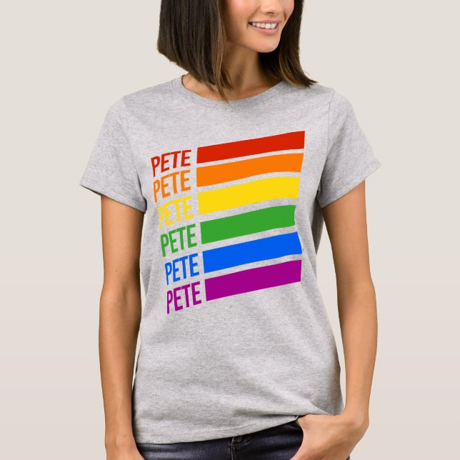 Camiseta Arco-íris LGBT de Pete (Frente)