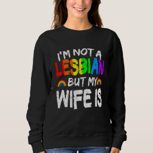 Camiseta Arco-Íris LGBT Não sou Lésbica, mas minha esposa é