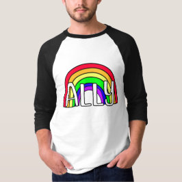 Camiseta Arco-íris LGBTQIA+ Ally | Bandeira do Orgulho