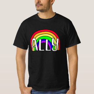 Camiseta Arco-íris LGBTQIA+ Ally   Bandeira do Orgulho