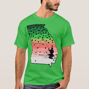 Camiseta Arco-Íris Mosca Peixe-Voo Geórgia Pesca Voo Pescad
