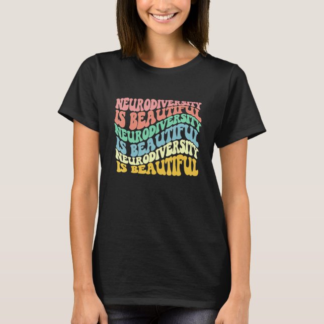 Camiseta Arco-Íris Neurodiversidade é bonita (Frente)