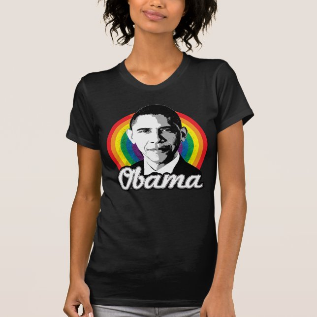 Camiseta Arco-íris Obama (Frente)