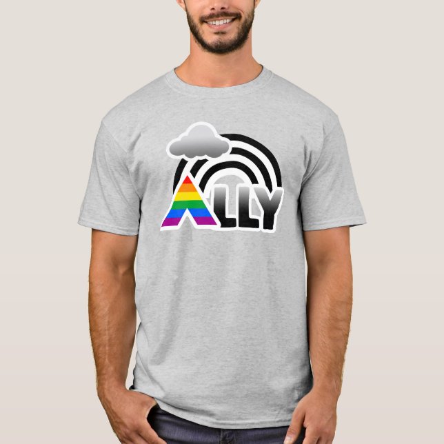 Camiseta Arco-íris Orgulho Aliado (Frente)