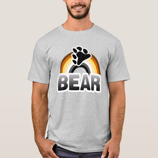 Camiseta Arco-íris Orgulho de Urso (Frente)