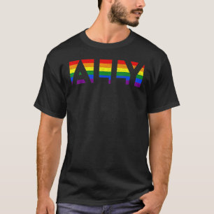 Camiseta Arco-Íris Orgulho gay Flag Lgbtq Sensibilização Al