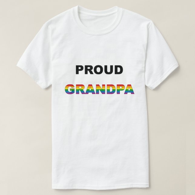 Camiseta Arco-íris orgulhoso LGBT do vovô (Frente do Design)