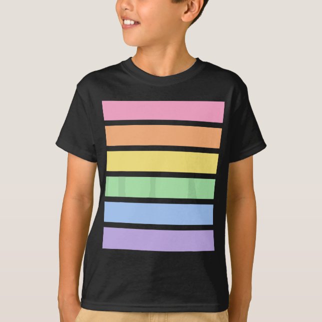 Camiseta Arco-Íris Pastel Strike (Frente)