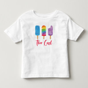 Camiseta Arco-íris Pop Dois Verão Legal Aniversário de 2 an