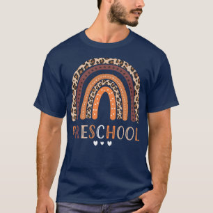 Camiseta Arco-Íris Pré-Escolar De Volta Ao Professor No Pri