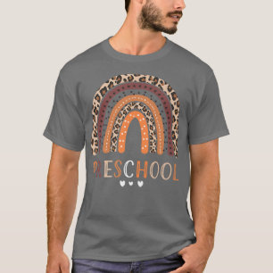 Camiseta Arco-Íris Pré-Escolar De Volta Ao Professor No Pri