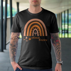 Camiseta Arco-Íris Retroativo Escolhe Camisa-T Feliz