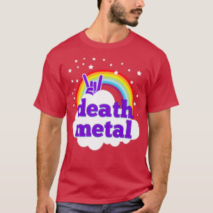 Camiseta Arco-íris rosa com metal morto
