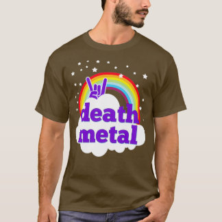 Camiseta Arco-íris rosa com metal morto
