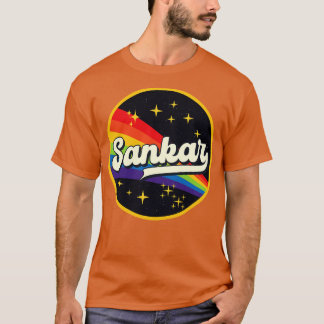 Camiseta Arco-Íris Sankar No Estilo De Vintagem Espacial