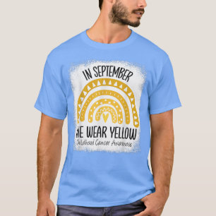 Camiseta Arco-Íris setembro Vestimos Cancer Amarelo