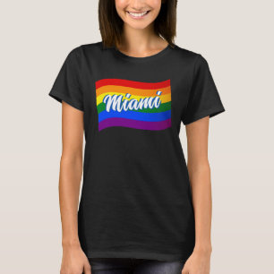 Camiseta Arco-íris Sinalizador Miami Orgulho gay LGBTQ