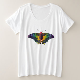 Camiseta Arco-Íris Sinalizador Swallowtail Borboleta