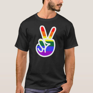 Camiseta Arco-íris - Sinalizador V - Paz