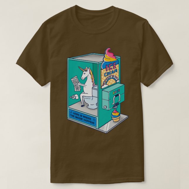 Camiseta arco-íris sorvete (Frente do Design)