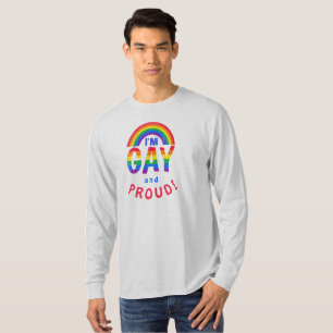 Camiseta Arco-íris, sou Gay e Orgulhoso! LGBTQ